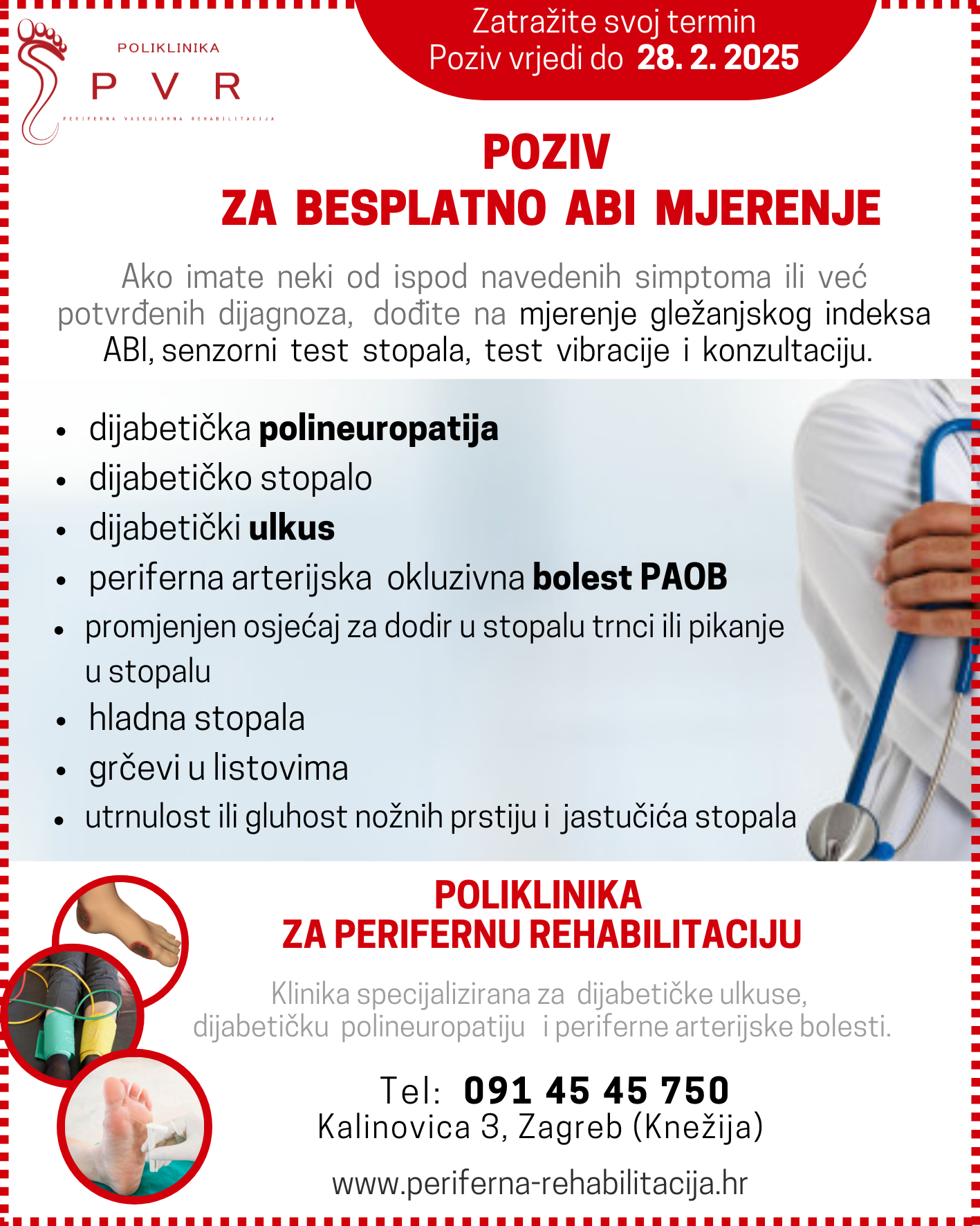 Poliklinika za perifernu rehabilitaciju PVR - Diabetičko stopalo